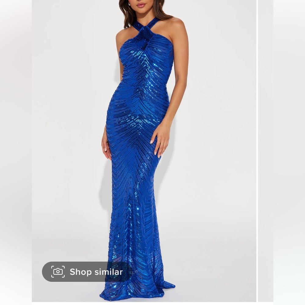 Beautiful blue sequin gown